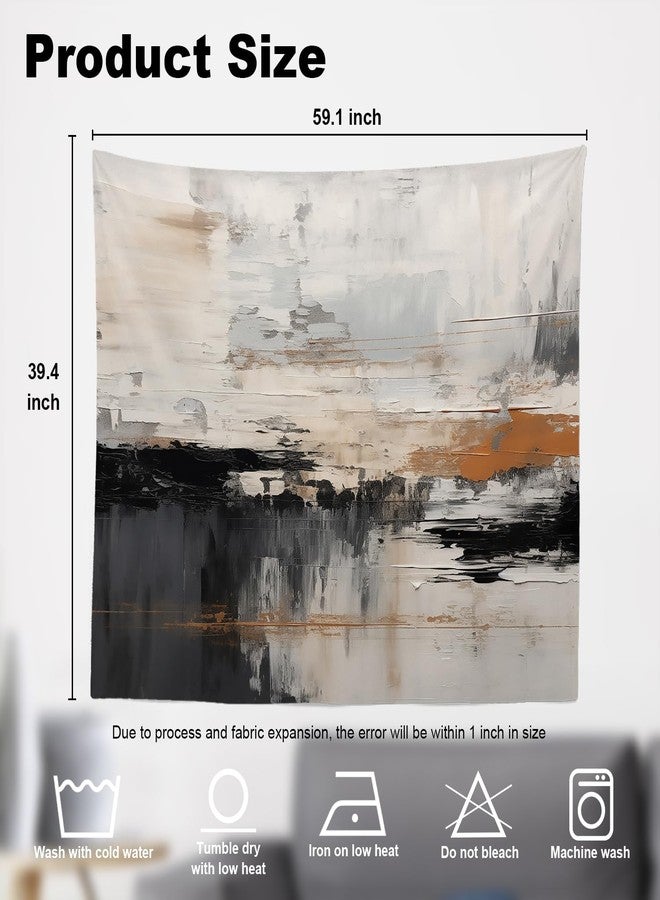 Shrahala Abstract Art Wall Tapestry, Blending Tones Wall Hanging Large Tapestry Decoration Polyester Fiber White Hem Around for Dorm Room Bedroom 39.1 x 59.1 in - Image 4